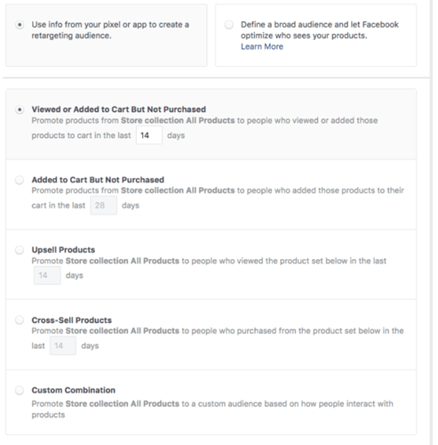 Retention Window - Dynamic Facebook Ads